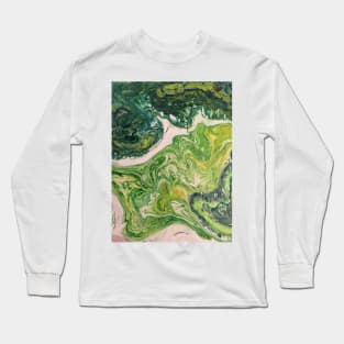 Abstract in Green XIV Long Sleeve T-Shirt